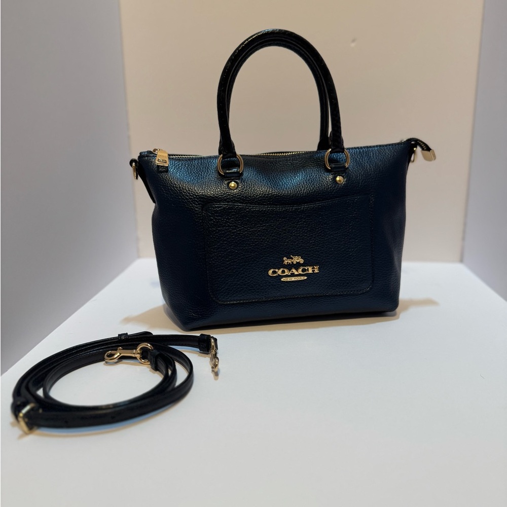 Coach Midnight Blue Leather Satchel
